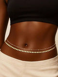 SHEIN Adjustable 68+25cm Extended Chain: Suitable For Various Waist Sizes, Can Be Worn As A Waist Chain Or Long Necklace, 2-In-1 Use