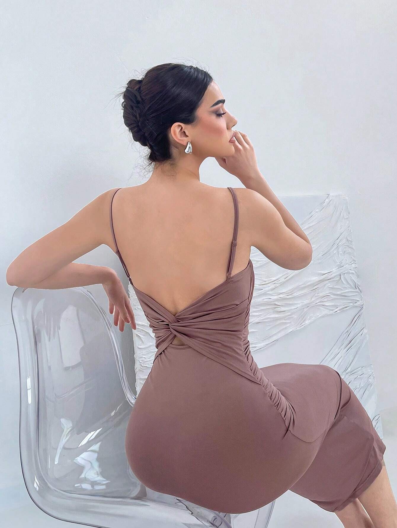 SHEIN Aloruh Backless Knot Design Sleeveless Long Summer Dress With St | Dress | OneHub SHEIN Aloruh Backless Knot Design Sleeveless Long Summer Dress With St | Dress | OneHub