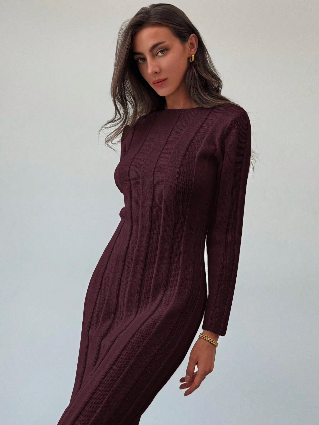  | SHEIN Aloruh New Arrival Round Neck Long Sweater Dress | Dress | Shein | OneHub