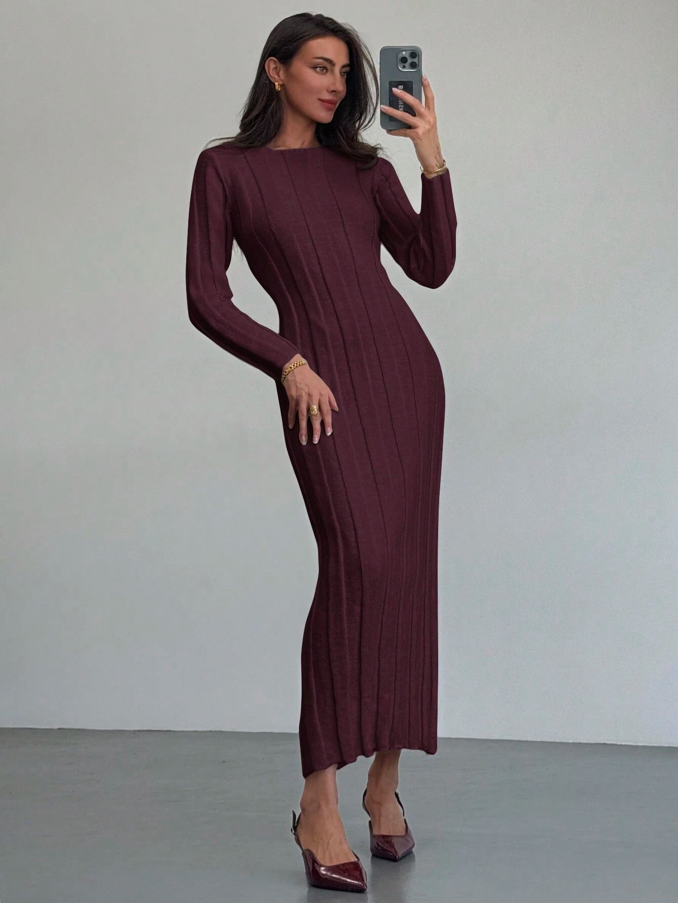  | SHEIN Aloruh New Arrival Round Neck Long Sweater Dress | Dress | Shein | OneHub
