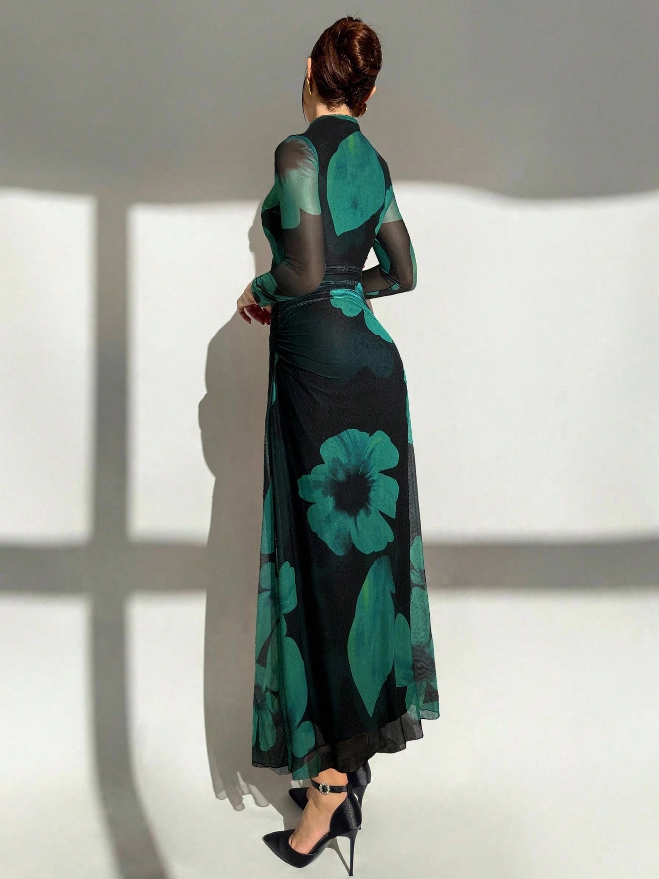 alo mesh dress Alora Mesh Maxi Dress - Olive