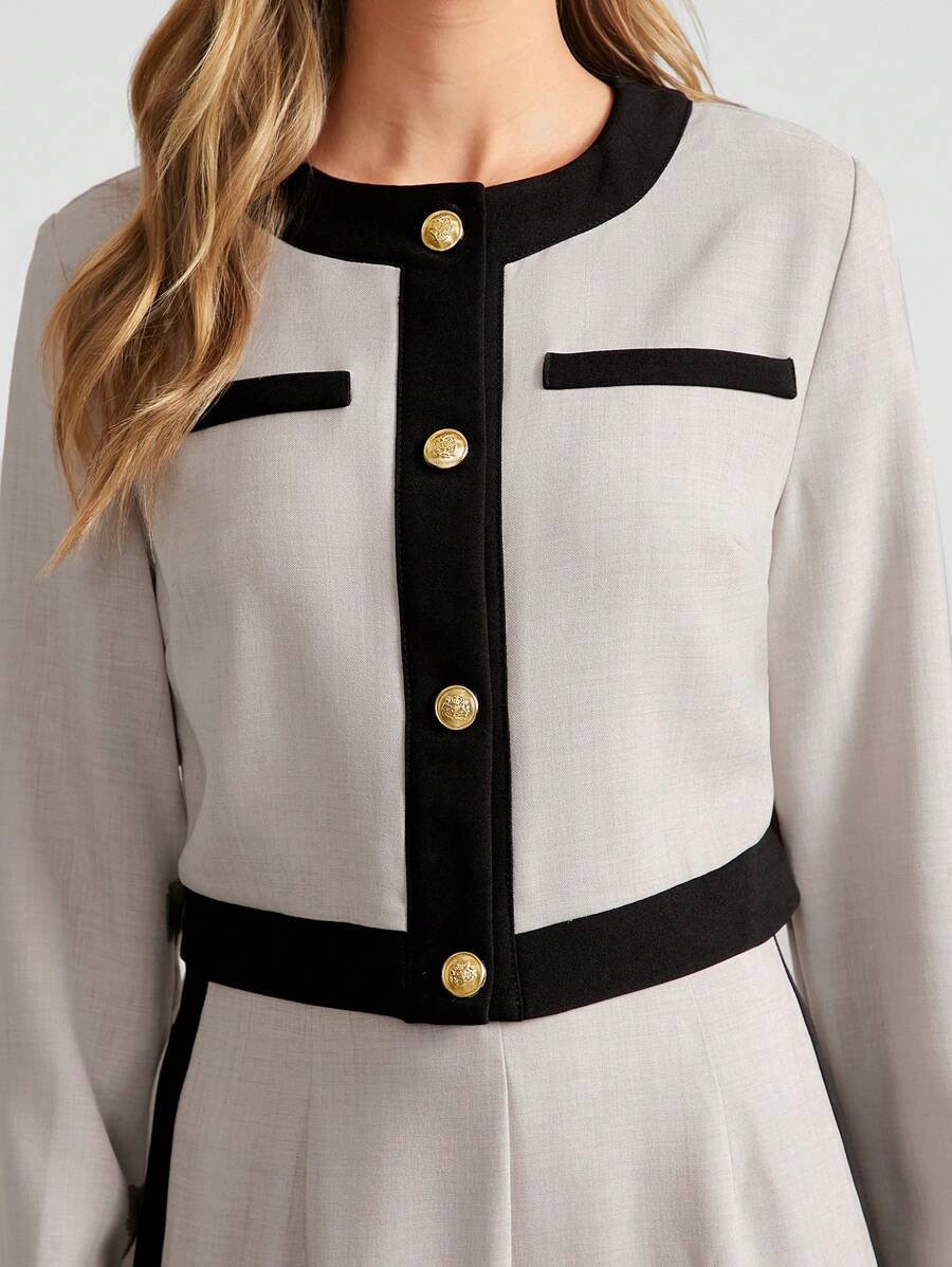  | SHEIN Amorya Women Contrast Color Trim Pants Sets | Top and Pant Set | Shein | OneHub