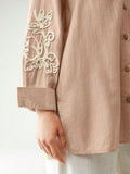  | SHEIN Anewsta Cotton Linen Texture Vacation Rose Hand Cranked Shirts | Blouse | Shein | OneHub