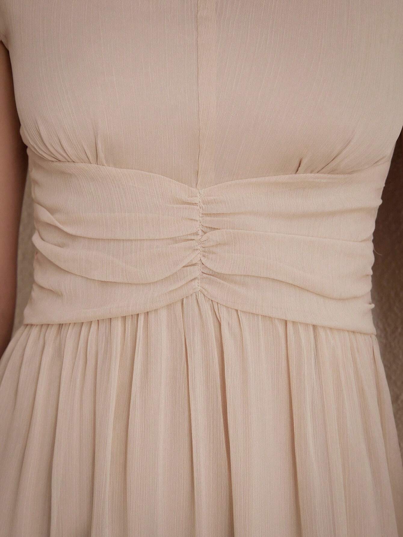  | SHEIN Aveloria Modichic Chiffon Waist-Cinching Short Flare Sleeve Dress, Elegant And Slimming | Dress | Shein | OneHub