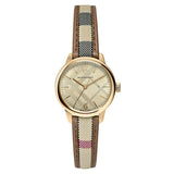  | Burberry Multicolor Leather Strap Gold Dial Quartz Watch for Women - BU10114 | Watches | Burberry | OneHub