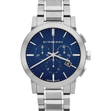  | Burberry Silver Stainless Steel Blue Dial Chronograph Quartz Watch for Men - BU9363 | Watches | Burberry | OneHub
