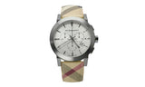 Burberry Multicolor Leather Strap Silver Dial Chronograph Quartz Watch for Men - BU9357
