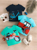  | SHEIN Baby Boy 3pcs Car Print Short Sleeve Tops Set For Summer | Dress | Shein | OneHub