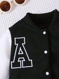  | SHEIN Baby Boy Fashion Casual Letter Baseball Jacket Set | Dress | Shein | OneHub