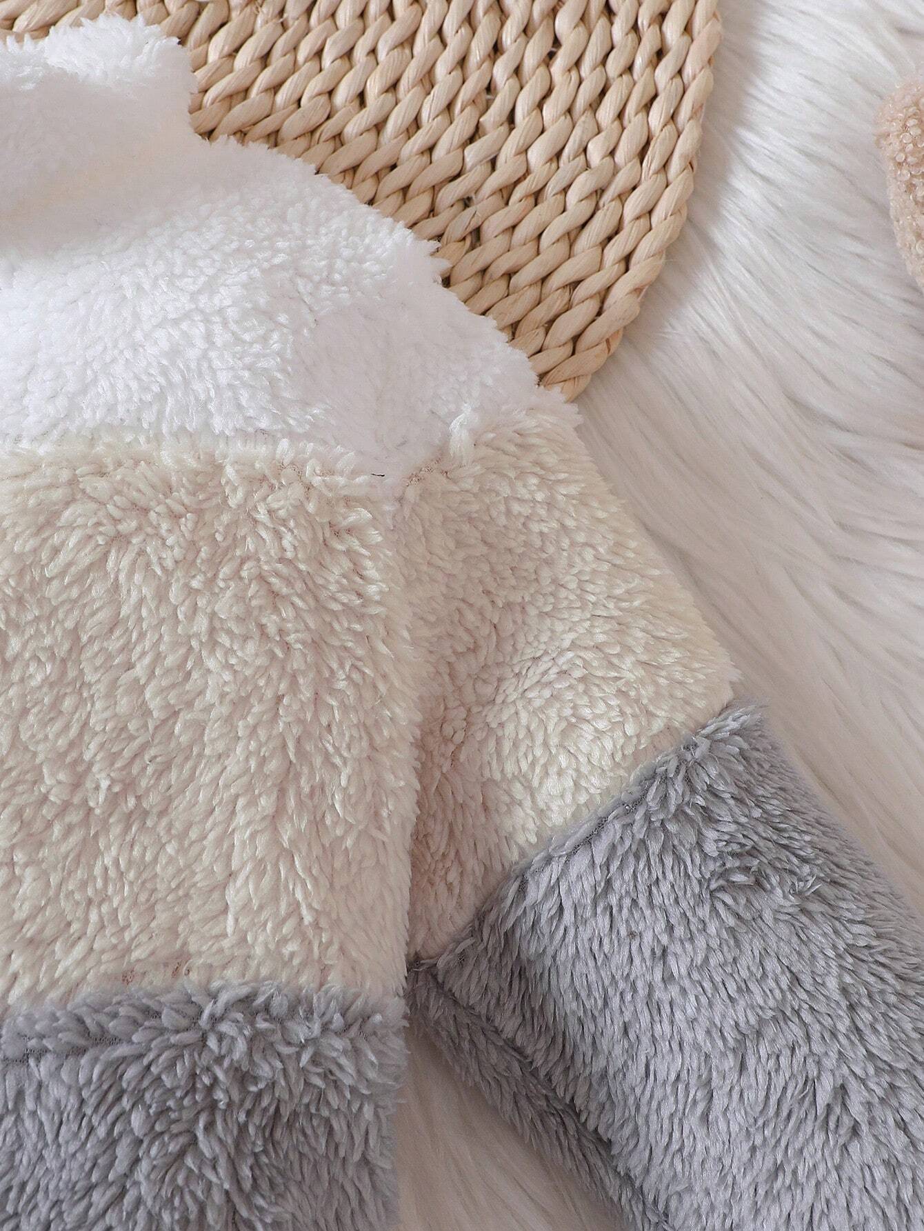  | SHEIN Baby Boy Reversible Fleece Grey Patchwork Zipper Jacket , Fashionable Street Style Fit For Autumn/Winter Outings, Soft Plush Fabric, Comfortable | Dress | Shein | OneHub