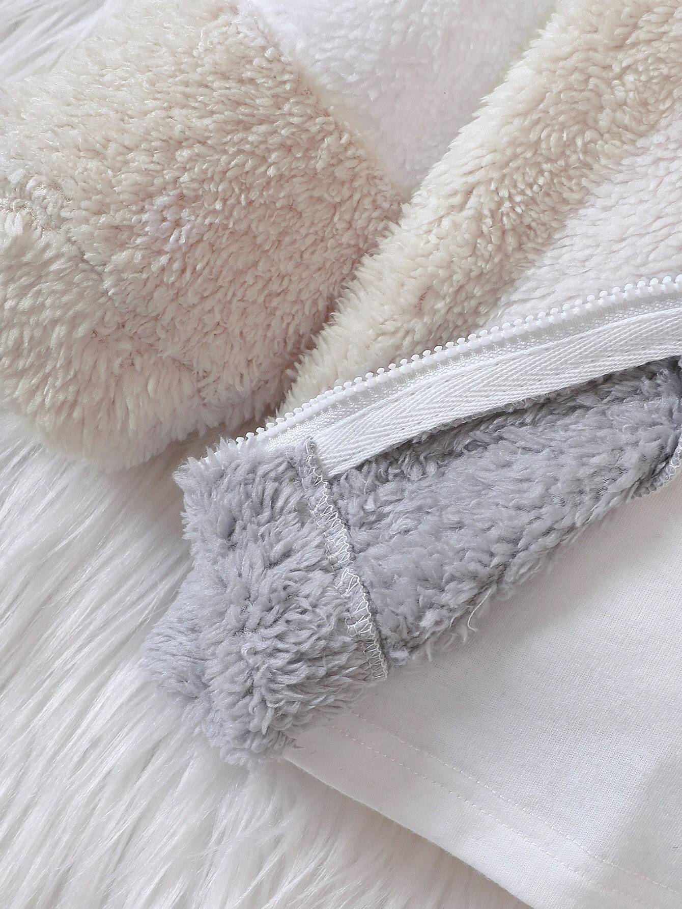  | SHEIN Baby Boy Reversible Fleece Grey Patchwork Zipper Jacket , Fashionable Street Style Fit For Autumn/Winter Outings, Soft Plush Fabric, Comfortable | Dress | Shein | OneHub