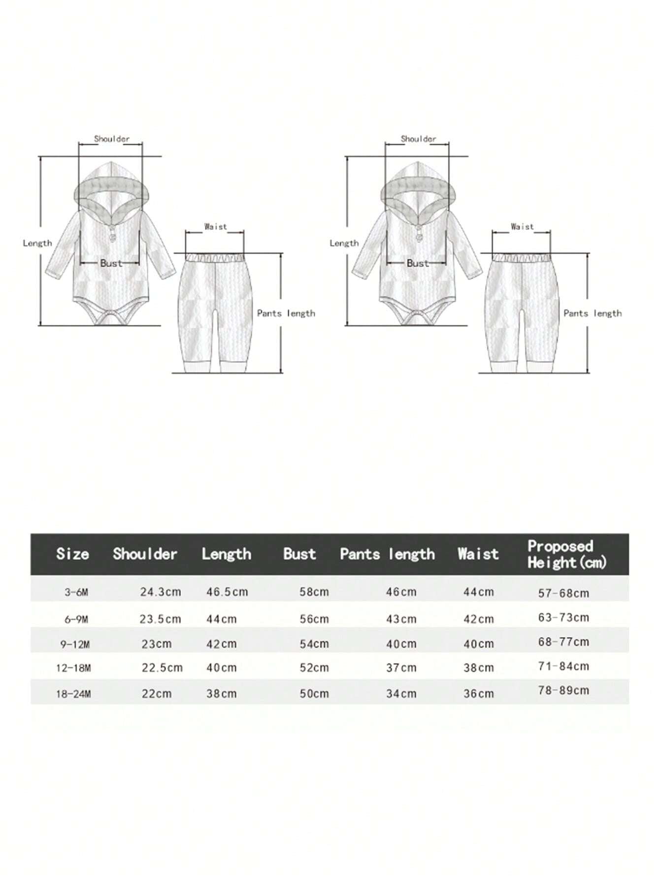  | SHEIN Baby Girl Fuzzy Trim Hooded Bodysuit & Sweatpants | Dress | Shein | OneHub