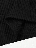 SHEIN Balvessa Women All-Match Commute Casual Slim Fit Ribbed Texture Turtleneck Zipper Long-Sleeved T-Shirt
