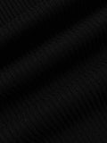 SHEIN Balvessa Women All-Match Commute Casual Slim Fit Ribbed Texture Turtleneck Zipper Long-Sleeved T-Shirt