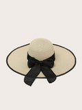  | SHEIN Boho 1pc Women Fashion Accessories Bow Decor Summer Beach Straw Hat | Cap | Shein | OneHub