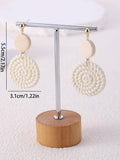  | SHEIN Braided Detail Round Drop Earrings | Earrings | Shein | OneHub