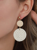  | SHEIN Braided Detail Round Drop Earrings | Earrings | Shein | OneHub
