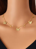 SHEIN Butterfly & Star Pendant Necklace
