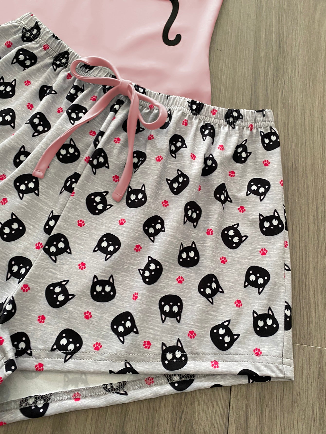  | SHEIN Cartoon & Slogan Graphic Tie Front PJ Set | PJ Set | Shein | OneHub