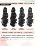 SHEIN Claw Clip Ponytail Extension Curly Wavy Clip in Long Ponytails Hair Extensions Synthetic Hairpiece for Women