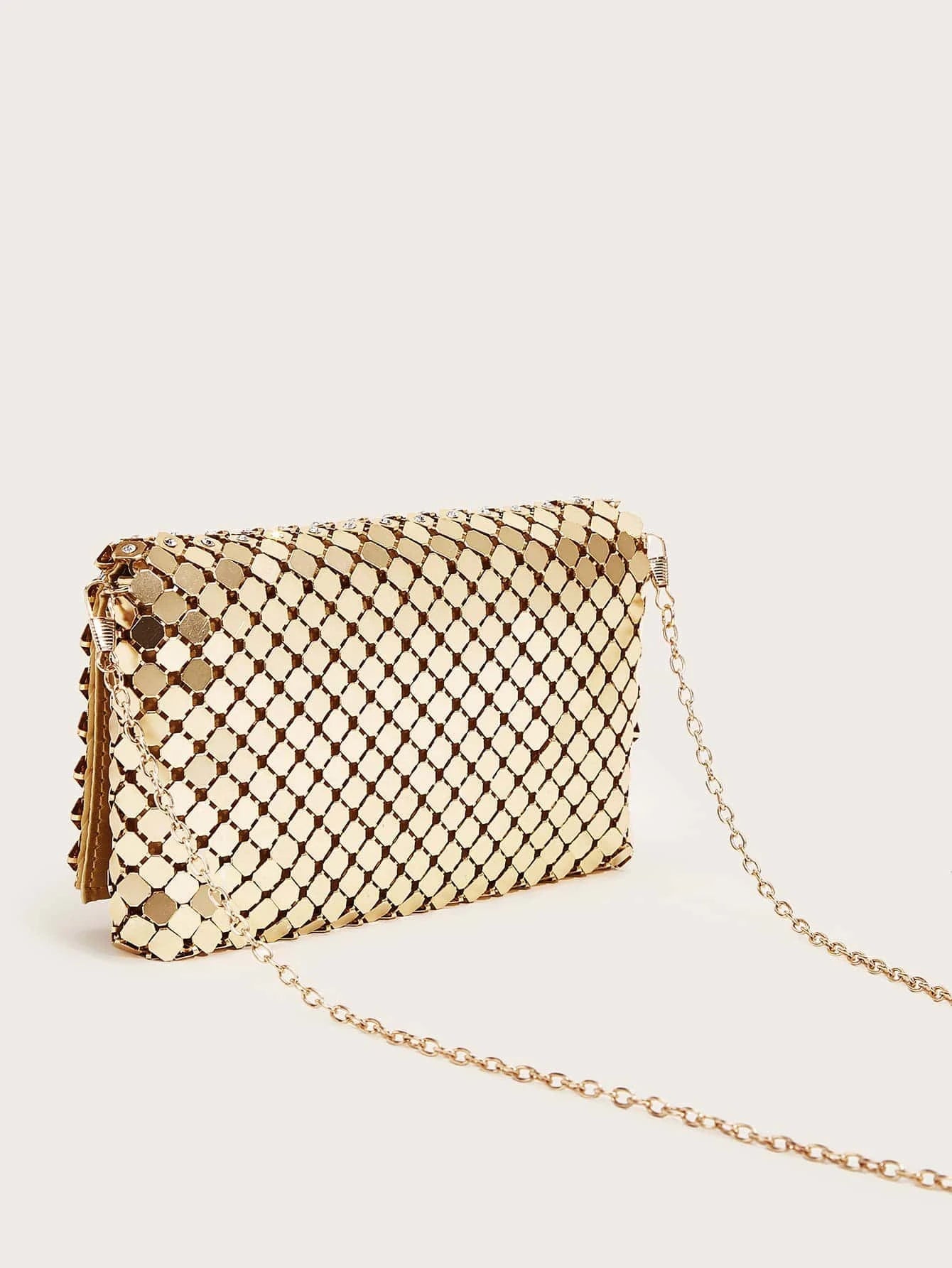  | SHEIN Clutch Bag Evening Party Bag Glitter Small Purse with Detachable Chain Strap Any Prom Clutch Walle | Wallet | Shein | OneHub
