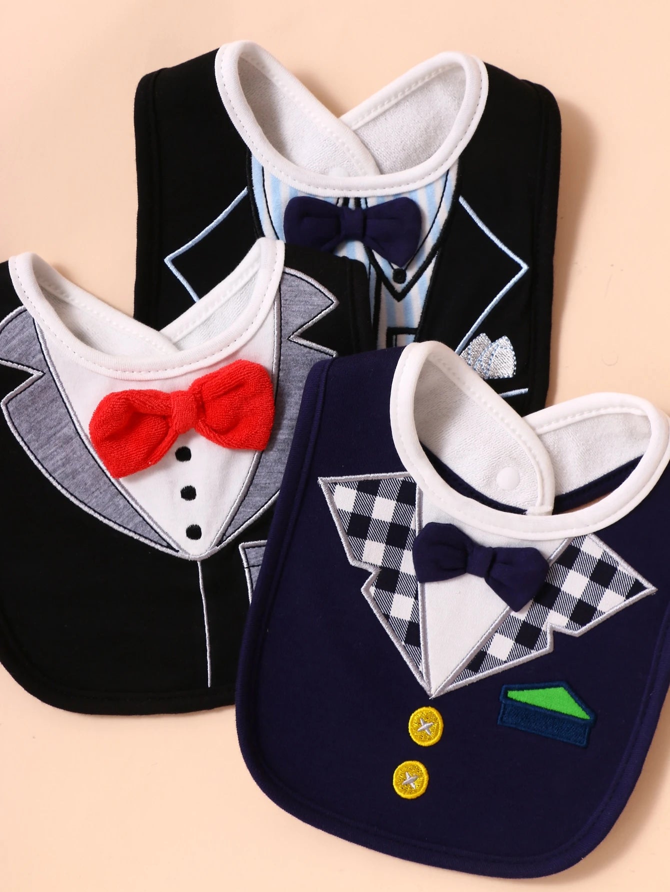  | SHEIN 3-Piece Bow Tie Decorative Bib Set | bibs | Shein | OneHub