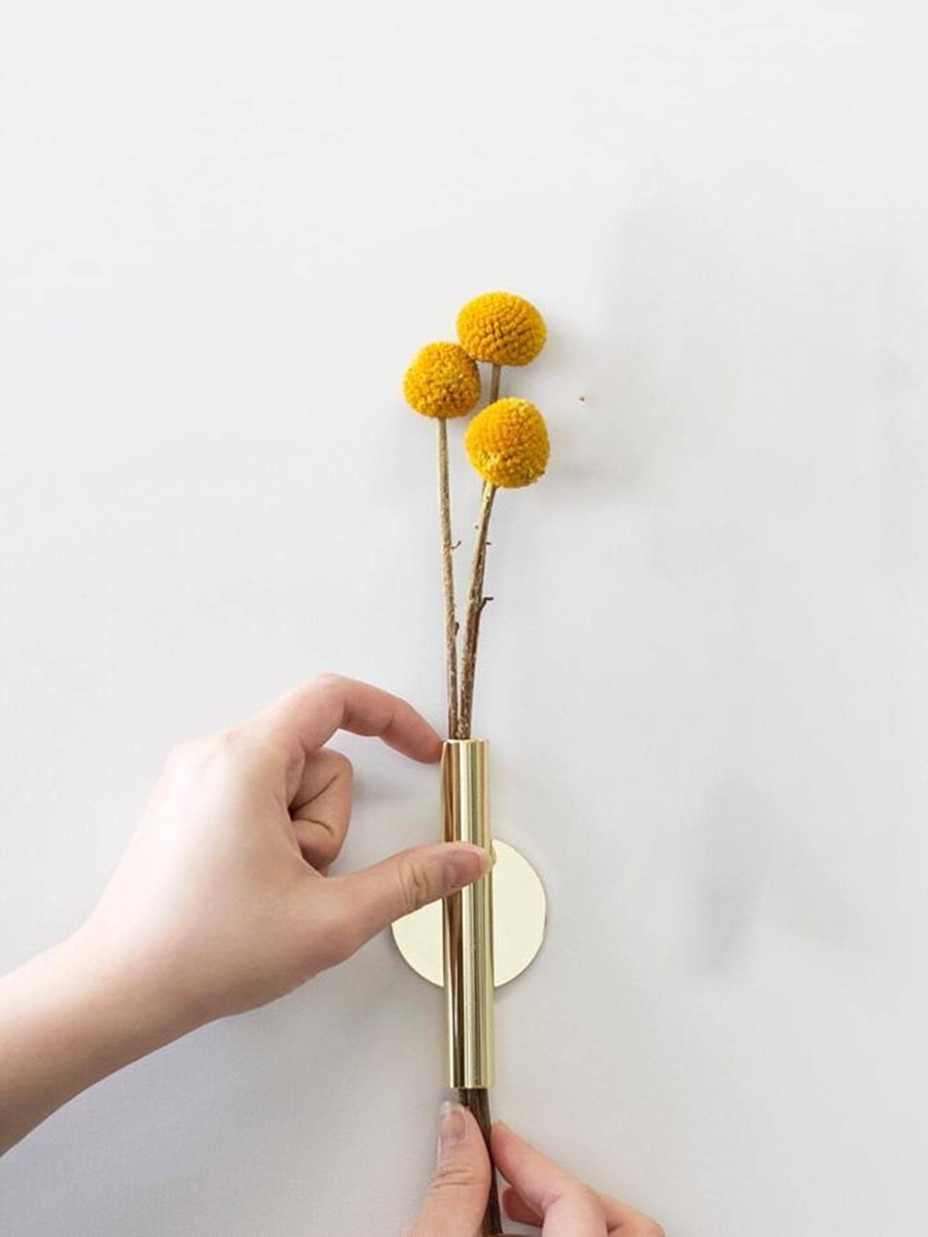  | SHEIN Golden Wall-mounted Flower Vase (excluding Wall Glue) | Home Decor | Shein | OneHub