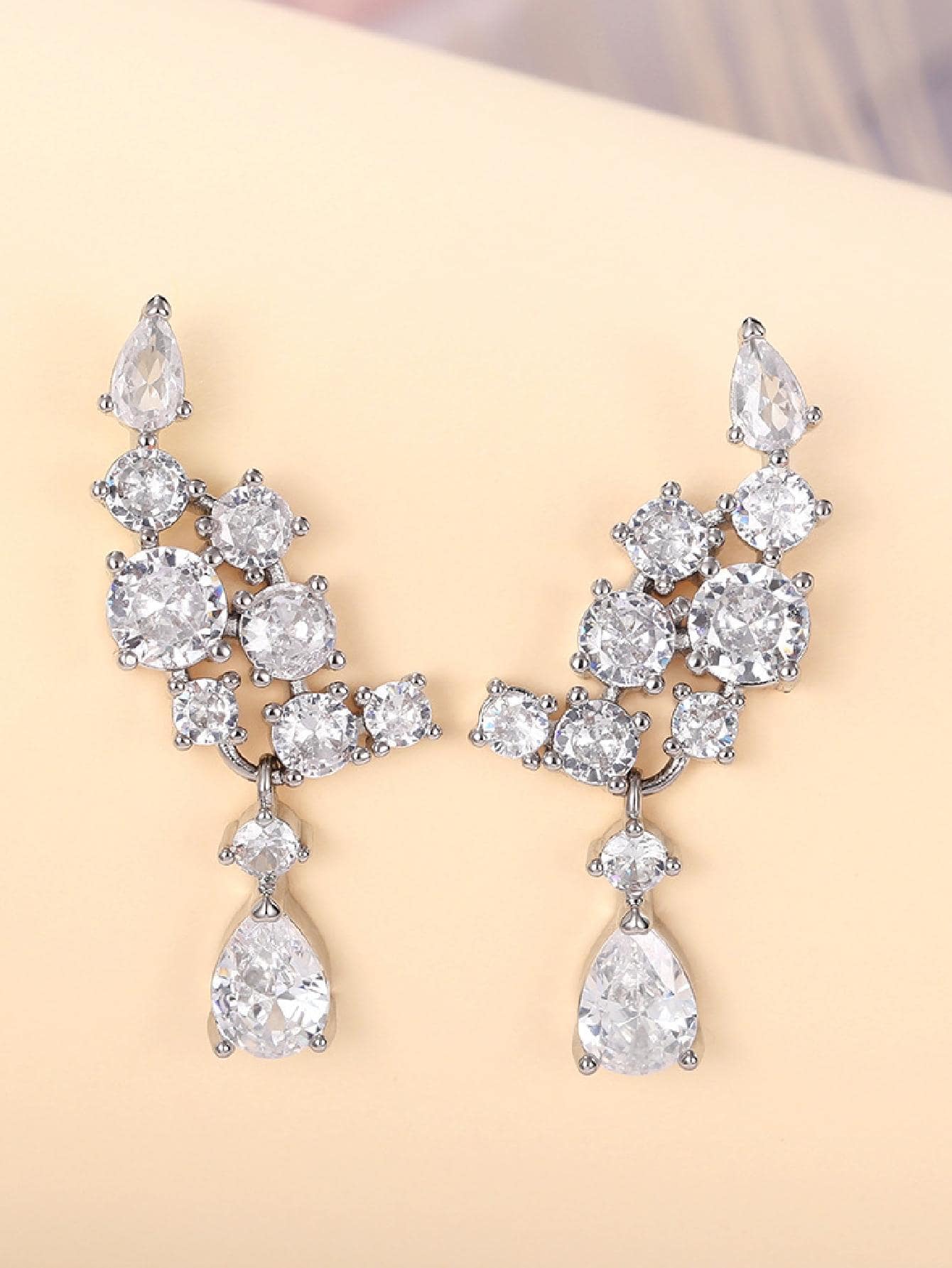  | SHEIN Cubic Zirconia Decor Drop Earrings | Earrings | Shein | OneHub