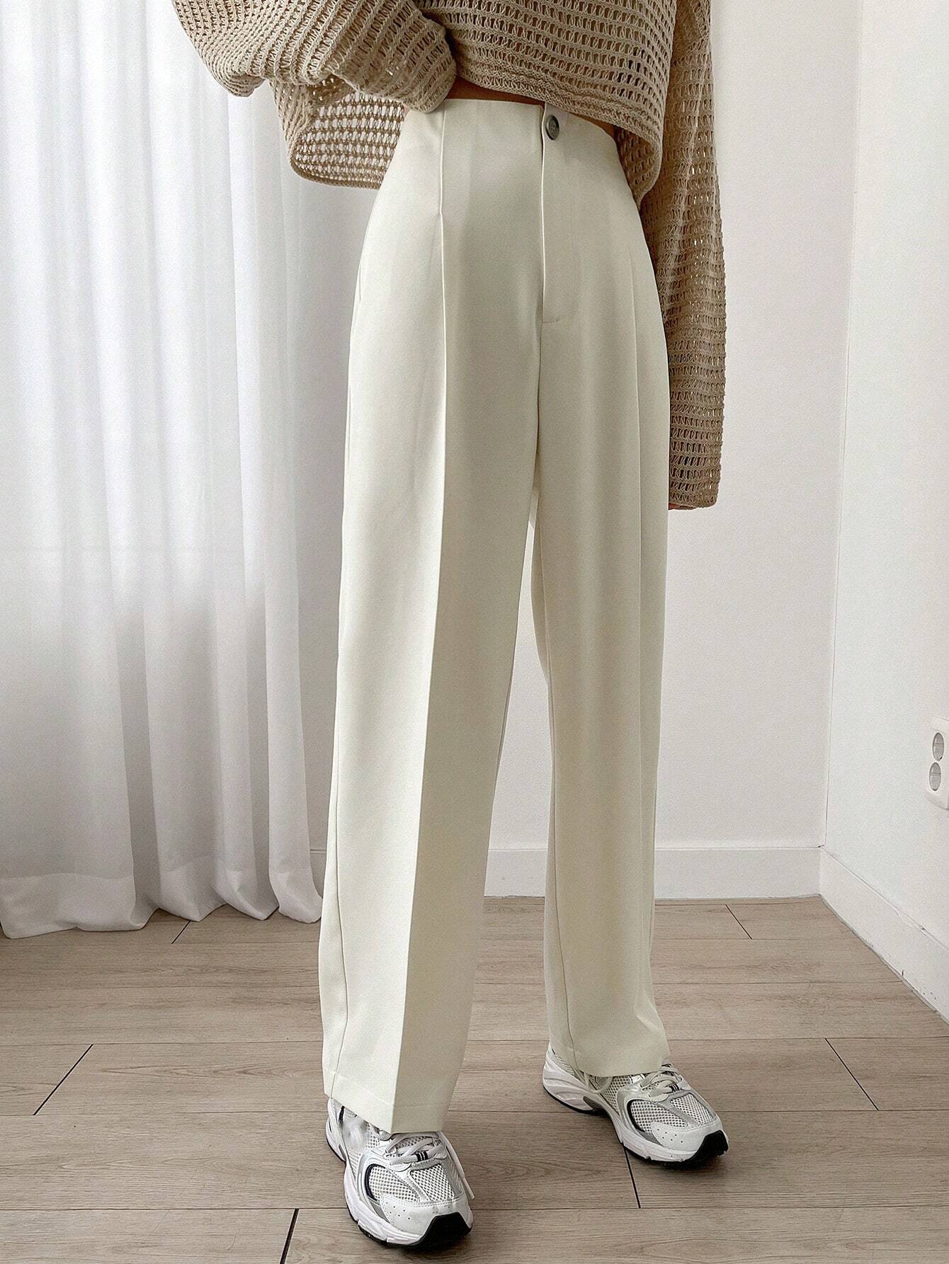 SHEIN DAZY 1pc Women Casual Solid Color Straight Leg Zipper Stretch Pa | Pants SHEIN DAZY 1pc Women Casual Solid Color Straight Leg Zipper Stretch Pa | Pants