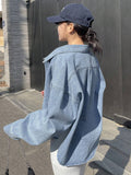 | SHEIN  DAZY Drop Shoulder Button Front Denim Shirt | Blouse | Shein | OneHub