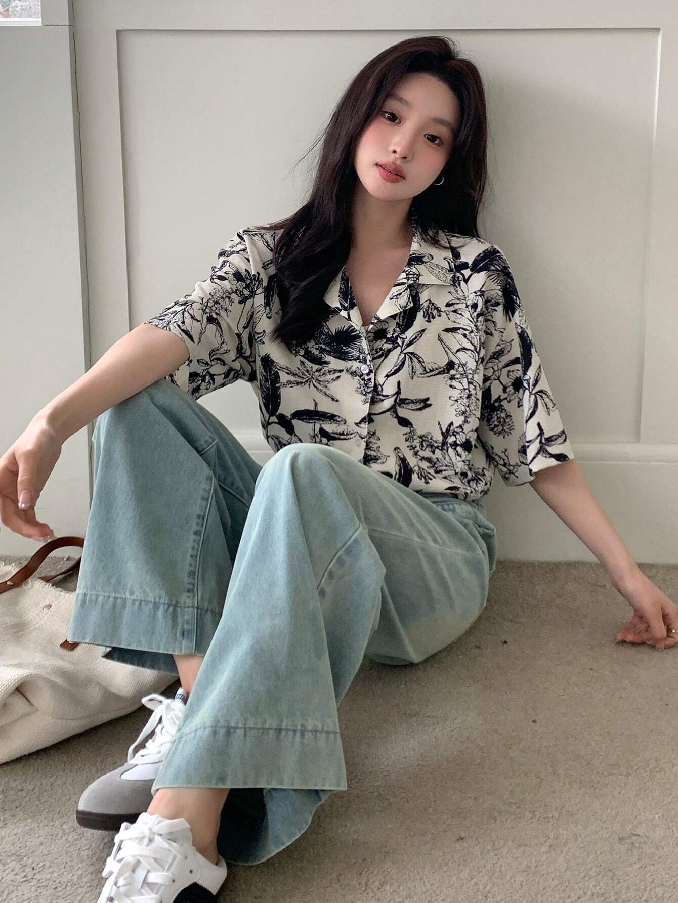  | SHEIN DAZY Floral Print Button-Down Short Sleeve Shirt | Shirt | Shein | OneHub