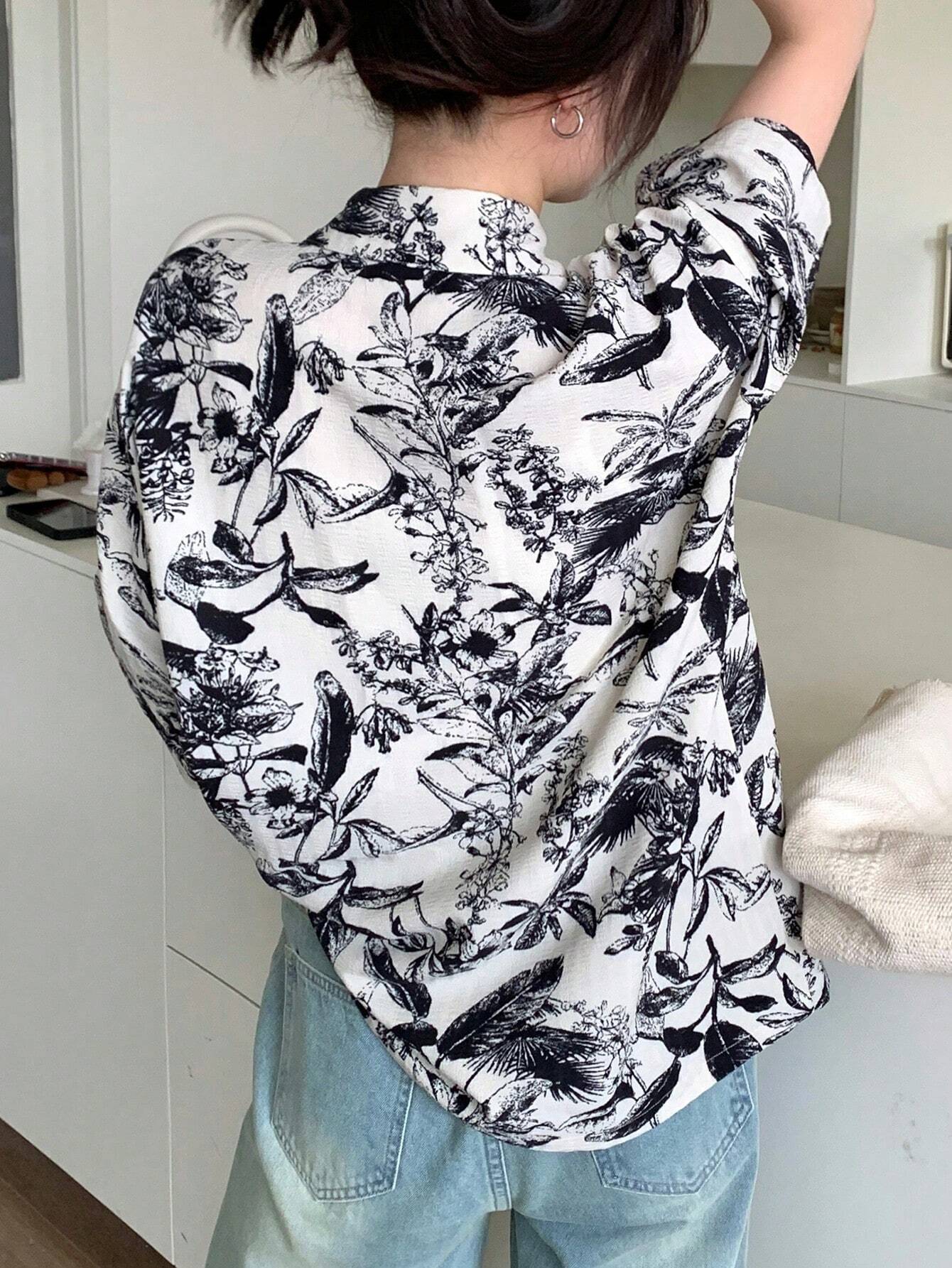  | SHEIN DAZY Floral Print Button-Down Short Sleeve Shirt | Shirt | Shein | OneHub