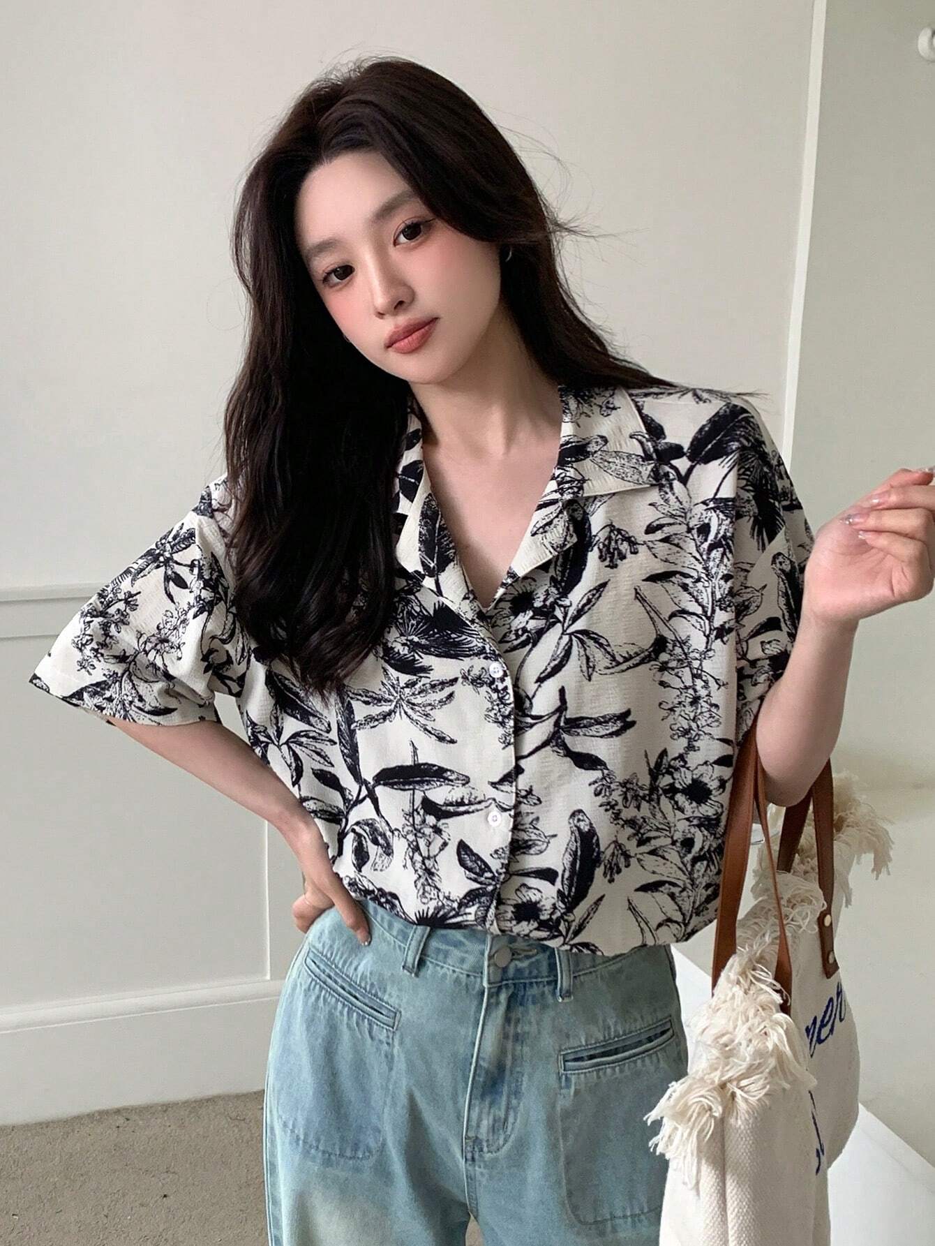  | SHEIN DAZY Floral Print Button-Down Short Sleeve Shirt | Shirt | Shein | OneHub