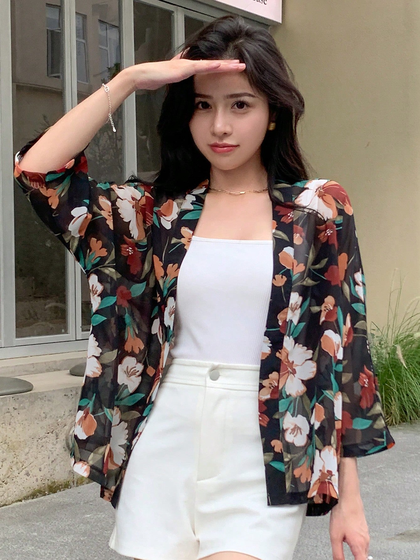  | SHEIN DAZY Floral Print Open Front Blouse | Blouse | Shein | OneHub
