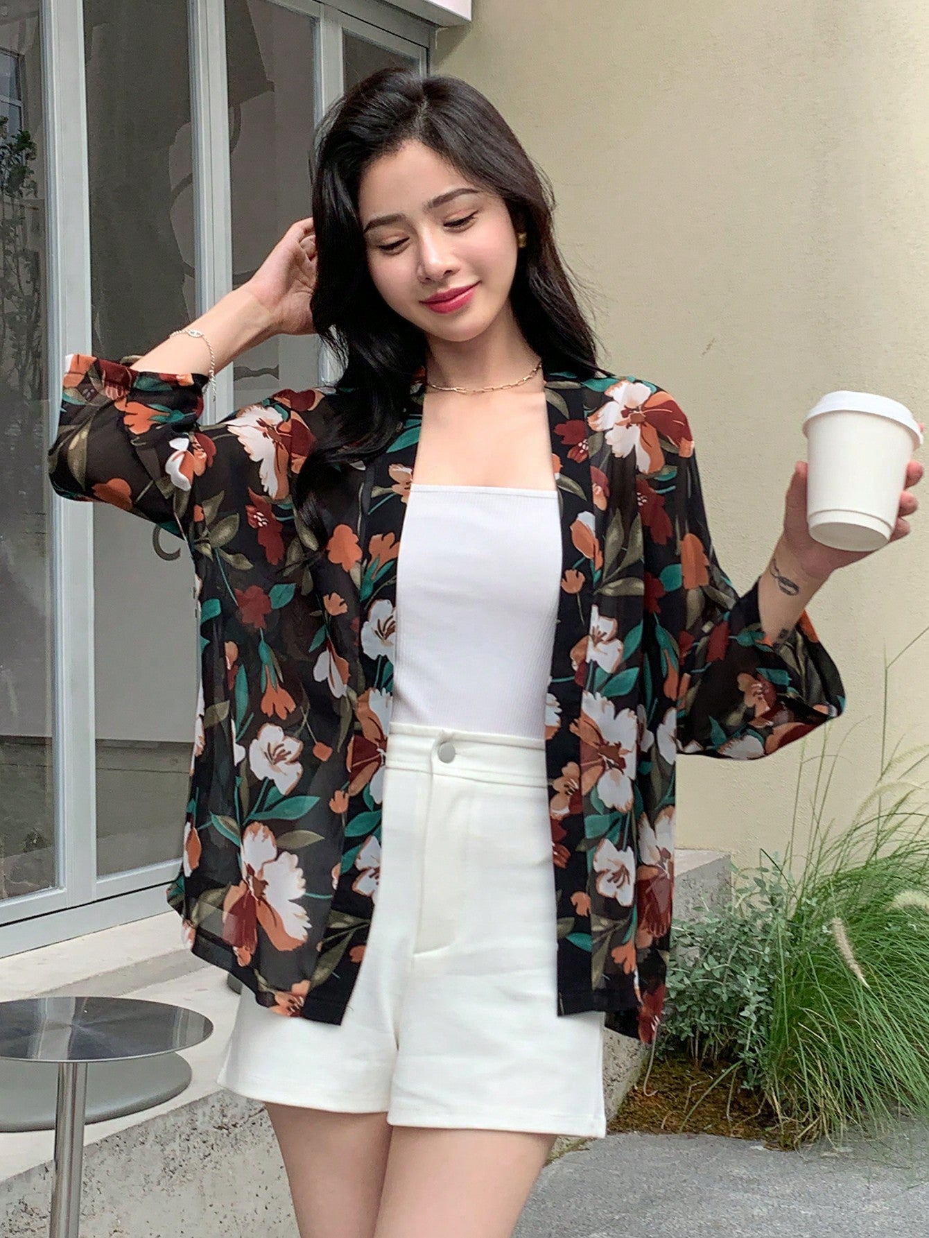  | SHEIN DAZY Floral Print Open Front Blouse | Blouse | Shein | OneHub