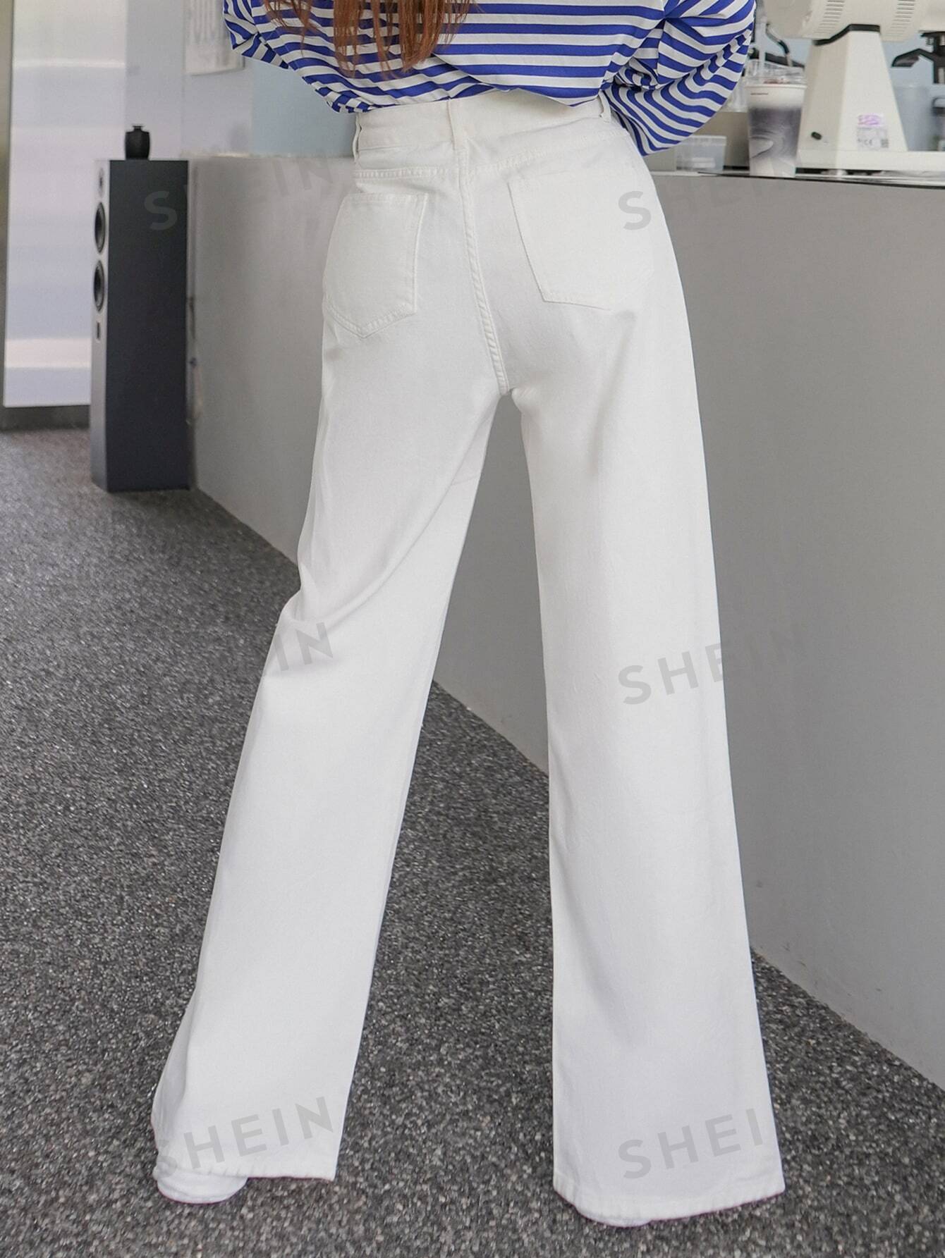  | SHEIN DAZY High Waist Slit Hem Wide Leg Jeans | Pants | Shein | OneHub