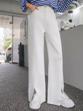  | SHEIN DAZY High Waist Slit Hem Wide Leg Jeans | Pants | Shein | OneHub