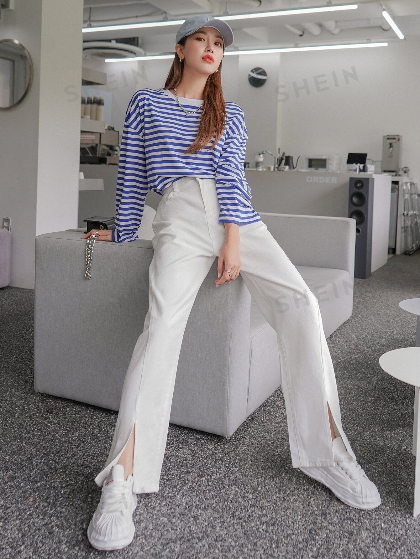  | SHEIN DAZY High Waist Slit Hem Wide Leg Jeans | Pants | Shein | OneHub