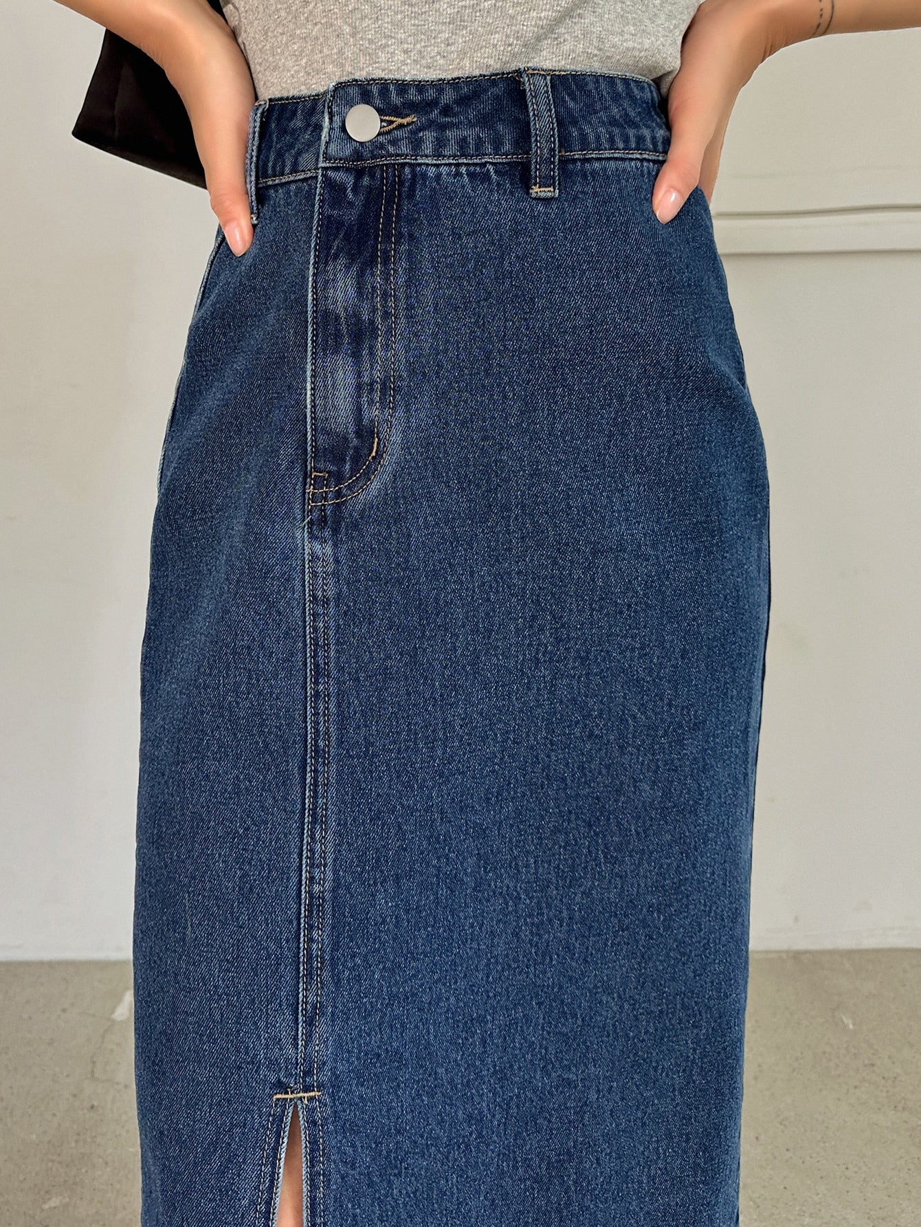  | SHEIN DAZY High Waist Split Thigh Denim Skirt | Skirt | Shein | OneHub