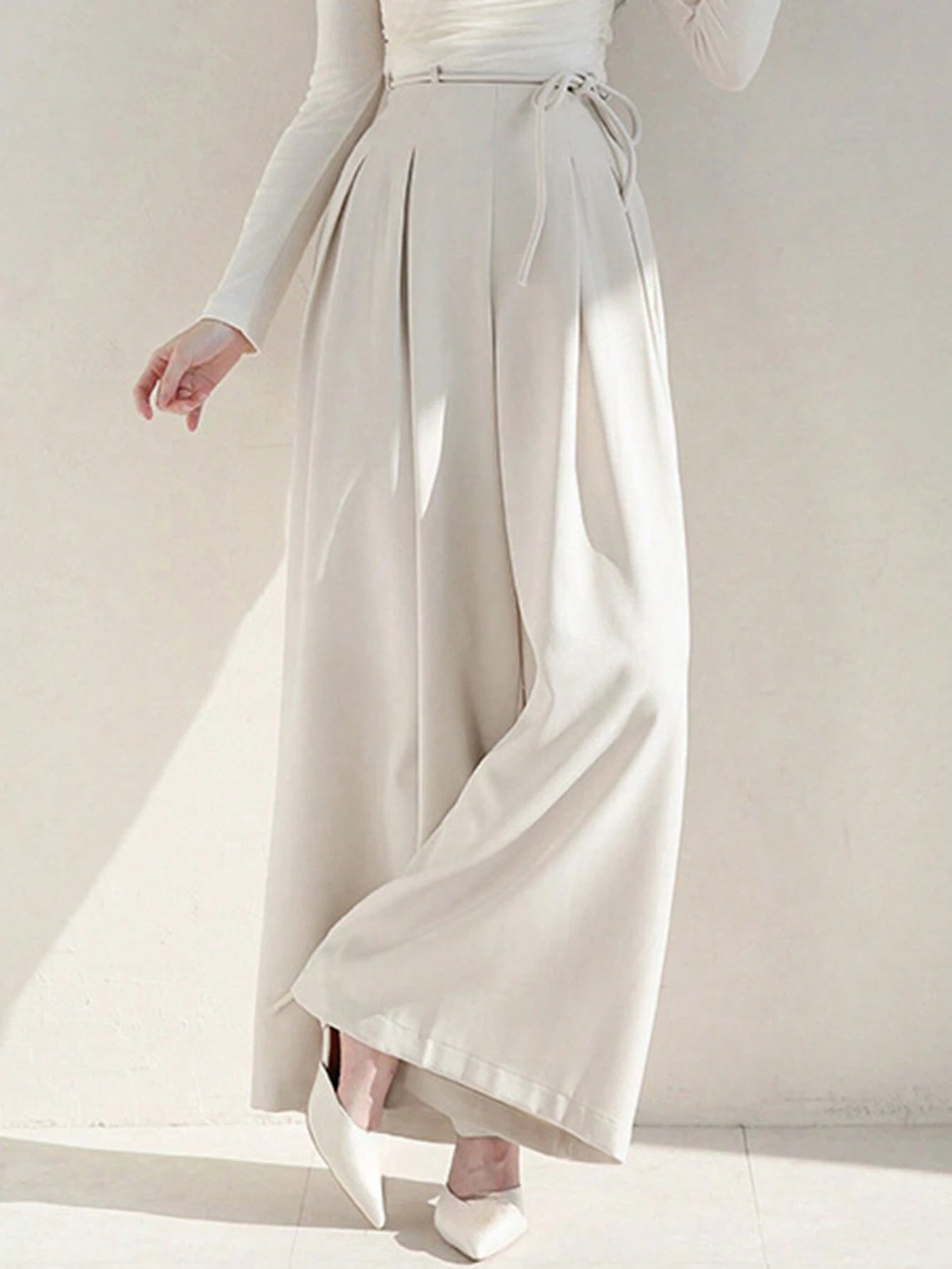  | SHEIN DAZY Ladies' Solid Color Tie Wide Leg Pants | Pants | Shein | OneHub