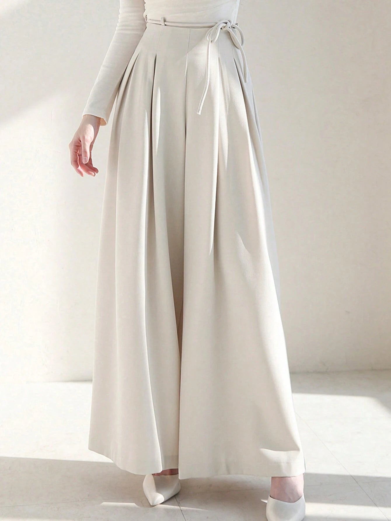  | SHEIN DAZY Ladies' Solid Color Tie Wide Leg Pants | Pants | Shein | OneHub