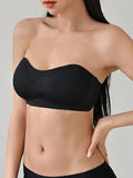 SHEIN DAZY Removable Transparent Strap Bandeau Wireless Bra Lingerie For Women