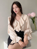  | SHEIN DAZY Ruffle Trim Flounce Sleeve Blouse | Blouse | Shein | OneHub