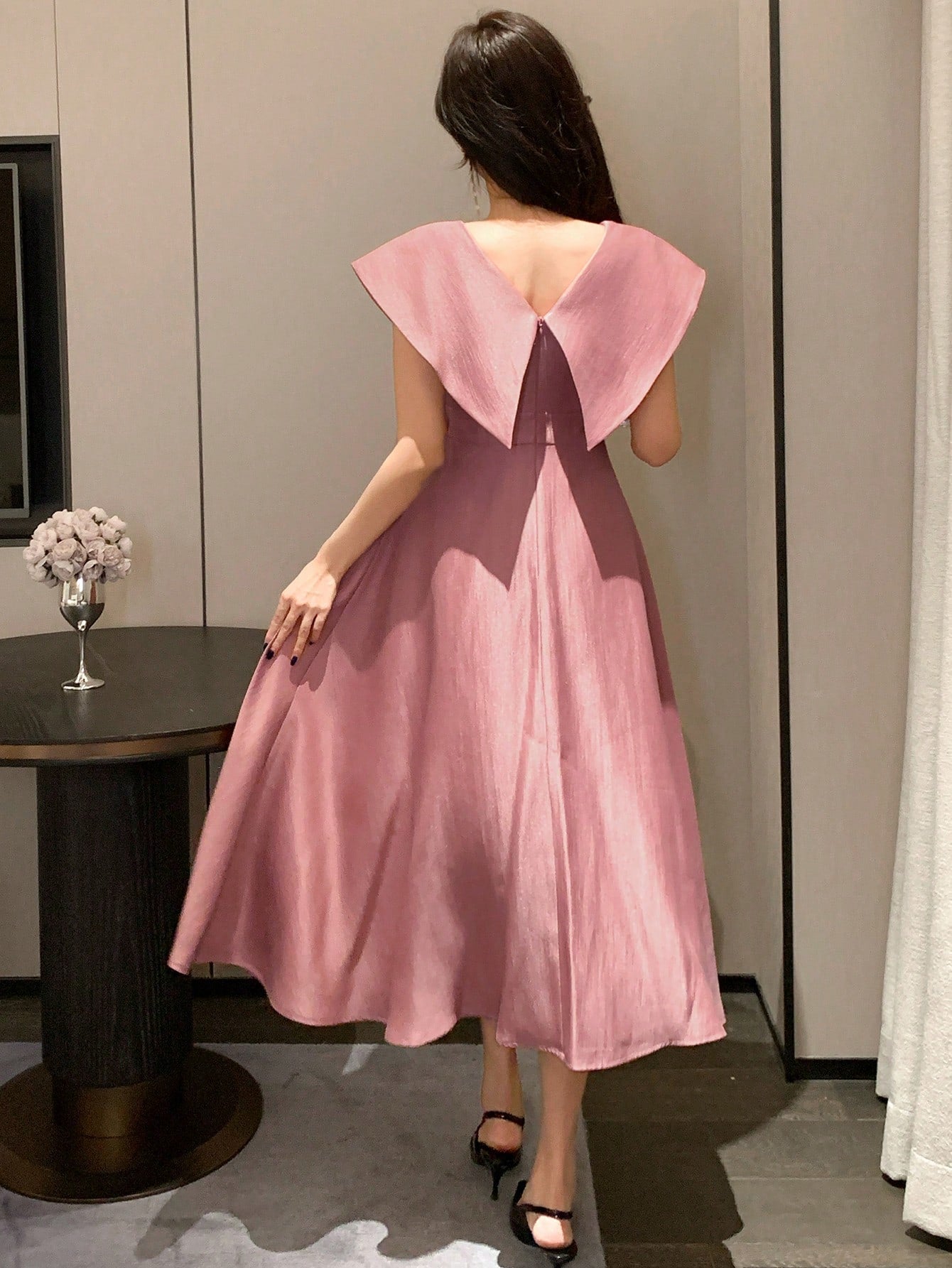  | SHEIN DAZY Solid Color Collared Sleeveless Midi Dress For Women Elegant Sundress | Dress | Shein | OneHub