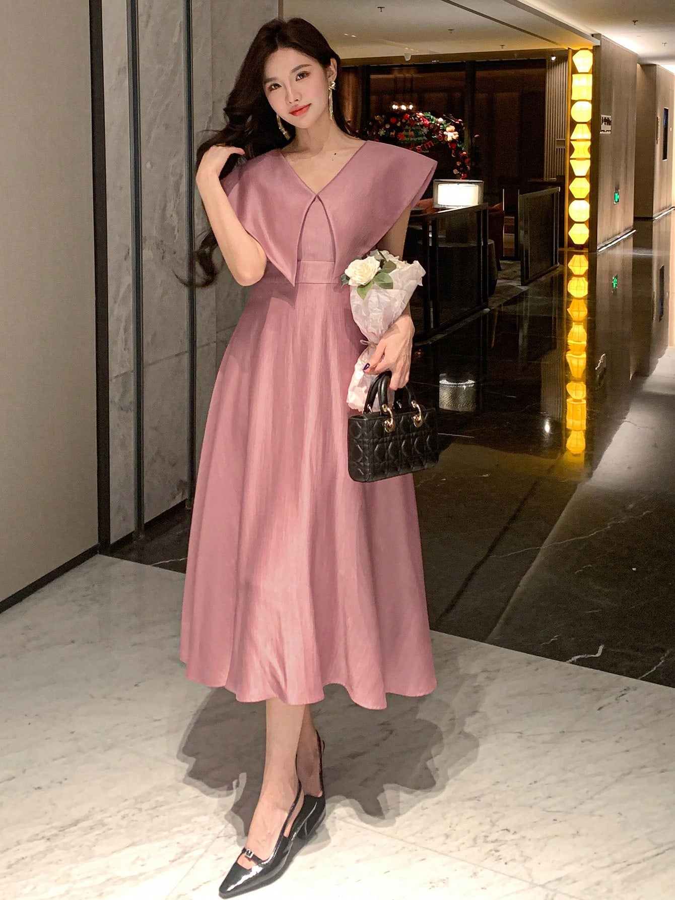  | SHEIN DAZY Solid Color Collared Sleeveless Midi Dress For Women Elegant Sundress | Dress | Shein | OneHub