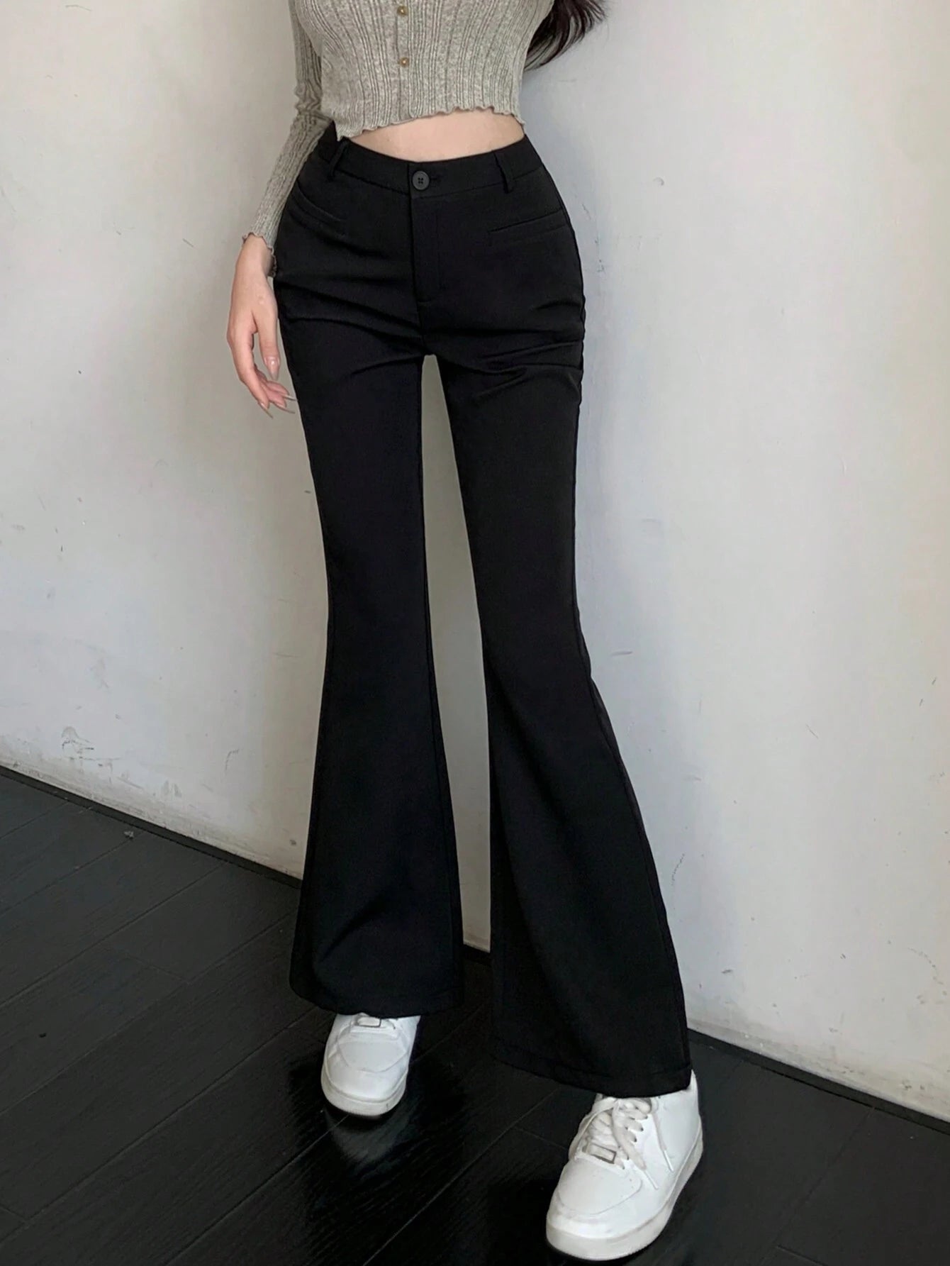  | SHEIN DAZY Solid Color Flared Trousers | Pants | Shein | OneHub