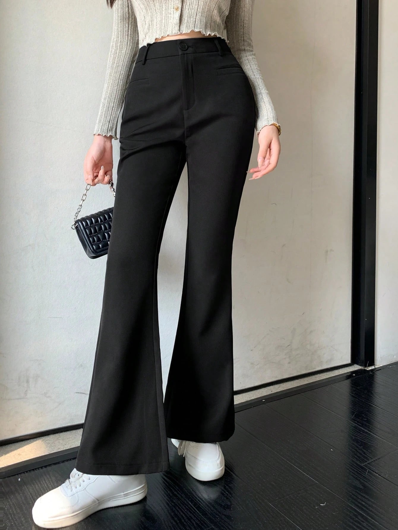  | SHEIN DAZY Solid Color Flared Trousers | Pants | Shein | OneHub