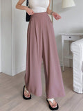  | SHEIN DAZY Solid Color Wide Leg Regular Pants, Suitable For Spring And Summer | Pants | Shein | OneHub