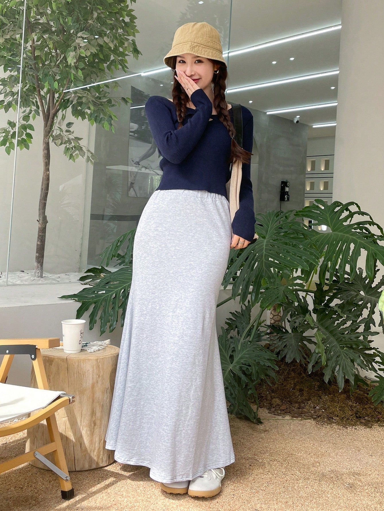  | SHEIN DAZY Solid Cut Front Ribbed Knit Sweater | Sweater | Shein | OneHub