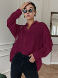  | SHEIN DAZY Solid Drop Shoulder Button Front Shirt | Blouse | Shein | OneHub